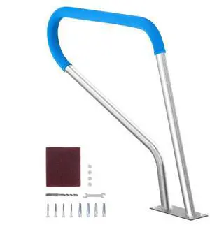 Pool Handrail 39 x 32 inch Stainless Steel with Base Plate for Spas