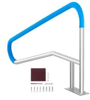 VEVOR Pool Handrail 55 x 32 inch Stainless Steel with Base Plate for Spas