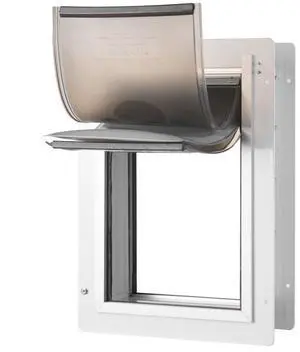VEVOR Pet Door for Wall with Lock and 3 Magnetic Flap System Metal Frame Medium