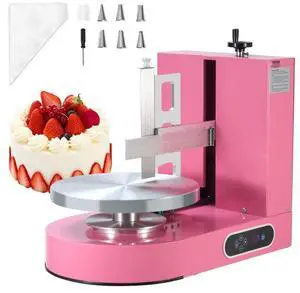 VEVOR Cake Decorating Machine Cake Frosting Spreading for 6" to 14" Cake Pink