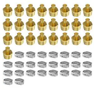 VEVOR Pipe Fittings 1/2" 25PCS Brass Clamp-style 1/2 NPT External Thread for Air