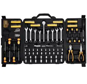 VEVOR 221-Piece Mechanics Tool Set 1/4" and 3/8" Drive Sockets SAE and Metric