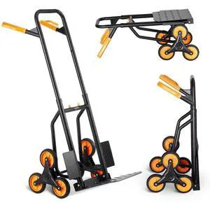 Stair Climbing Cart Heavy Duty Folding Hand Truck Dolly 440 lbs 6 Wheels