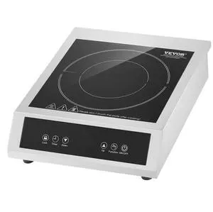 VEVOR Portable Commercial Induction Cooktop 1800W Countertop Burner 9 Temp Levels