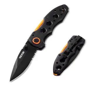 VEVOR Folding Pocket Knife 3 in/7.6 cm 7Cr17Mov Blade Aluminum Handle Sharp