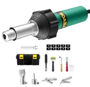 Hot Air Plastic Welder 1600W PVC TPO Vinyl Heat Gun Torch & 11 Accessories