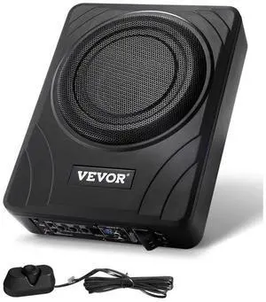 VEVOR 8" 300W Under Seat Car Subwoofer Slim Powered Car/Truck Subwoofer System