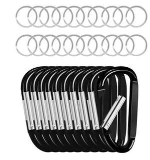 VEVOR Caribeaner Clip Spring Snap Hook Keyring Camping Sports Karabiner 10 PCS