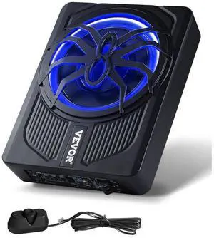 10" 440W Under Seat Car Subwoofer with Blue Ambient Light Subwoofer System
