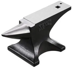 VEVOR Single Horn Anvil 25lbs Cast Steel Anvil Round Horn Anvil for Blacksmiths