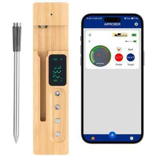 VEVOR Wireless Meat Thermometer Bluetooth Meat Probe 500 ft Range for Cooking