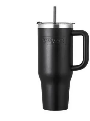 VEVOR 40 oz Insulated Water Bottle Stainless Steel Coffee Cup Handheld Black