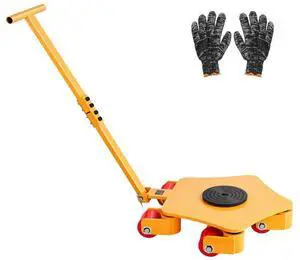 VEVOR Machine Skate, 8800 lbs Machinery Moving Skate, Machinery Mover Skate with 360° Rotation Cap and PU Swivel Rollers, Heavy Duty Industrial Machinery Mover with Handle for Warehouse, Workshop