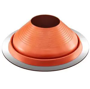 VEVOR Roof Pipe Flashing Boot, Fit Pipe OD 10" to 19", Flexible Silicone Roofing Jack Pipe Flashing, High Temp -101 to 437, Lasting Round Red Metal Base, for Chimney, Wood Stove & Outdoor Vent Pipe