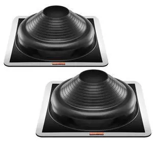 2 Pcs Metal Roof Pipe Flashing Boots Fit 6-3/4" - 14" Pipe High Temp Black EDPM