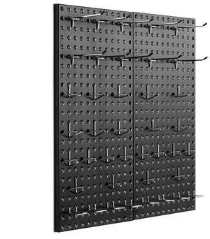 VEVOR Metal Pegboard Panels 2 Pcs 24" x 12" Wall Organizer for Garage Tool Storage