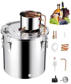 VEVOR Moonshine Still 13.2Gal Water Wine Alcohol Distiller Brewing Kit Stainless Steel