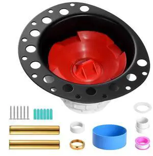 VEVOR Freestanding Tub Drain Rough-in Kit with 2 Brass Tail Pipes and PVC Adapter
