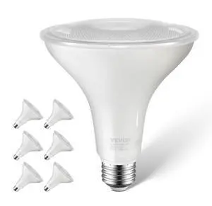 VEVOR PAR38 Outdoor Flood Light Bulb 6 Pack 1050 Lumens LED Bulbs 5000K Dimmable