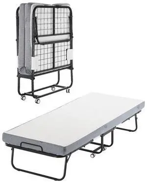 VEVOR Rollaway Bed Folding Bed with 4 inches Foam Mattress for Adults & Guest