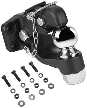 VEVOR Pintle Hitch 2-5/16" Mount Hitch Ball for 2.5" to 3" Lunette Ring 20000 lbs