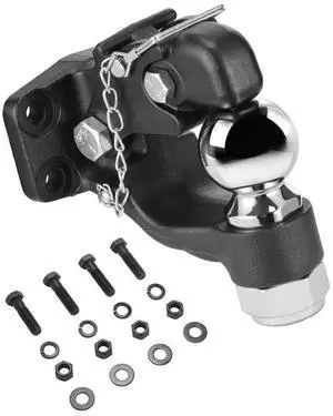 Pintle Hitch 2-5/16" Mount Hitch Ball for 2.5" to 3" Lunette Ring 30000 lbs