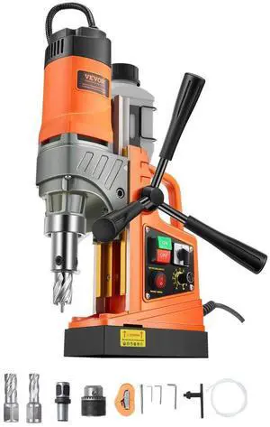 VEVOR Magnetic Drill 1450W 12500N Portable Mag Drill Press 800RPM