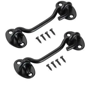 VEVOR Hook and Eye Gate Latch 2 Pack Barn Door Latch Hook with Mounting Screws