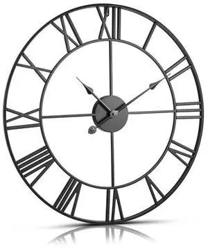 VEVOR Wall Clock 24 in Roman Numerals Battery Operated Silent Clocks for Living Room