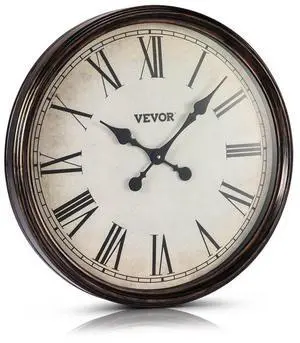 VEVOR Wall Clock 20 in Roman Numerals Battery Operated Silent Clocks for Living Room