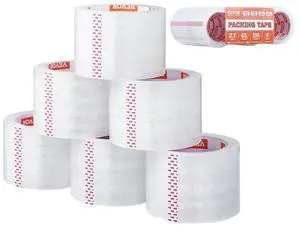 VEVOR Clear Packing Tape 6 Rolls 65 Yards Heavy Duty Clear Packing Tapes 2.7 Mil