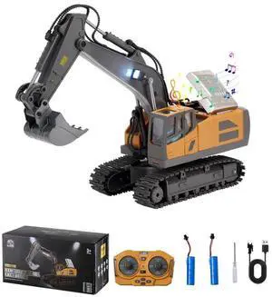 VEVOR Remote Control Excavator Toy 11 Channel 1:20 Scale RC Excavator Digger for Kids