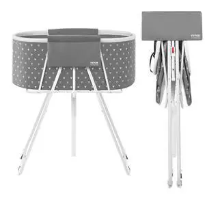 VEVOR Foldable Dog Bathtub Elevated Grey Shower Station for Small & Medium Dogs & Cats
