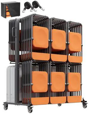 VEVOR Folding Chair Rack Cart for 84 Chairs/ 12 Tables+42 Chairs of 800 LBS