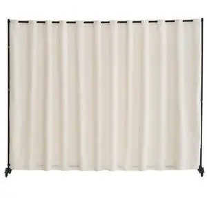 VEVOR  Room Divider, 96×120inch Portable Panel Room Divider with Wheels Curtain Divider Stand, Room Divider Privacy Screen for Office, Bedroom, Dining Room, Study, Beige