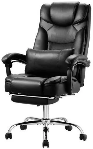 VEVOR Executive Office Chair with Footrest, 300lbs Capacity With High Back Office Chair, with Footrest Lumbar Pillow