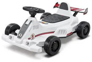 VEVOR Electric Go Kart 6V Drift Go Cart for Kids Ages 2+ Strong Motor White