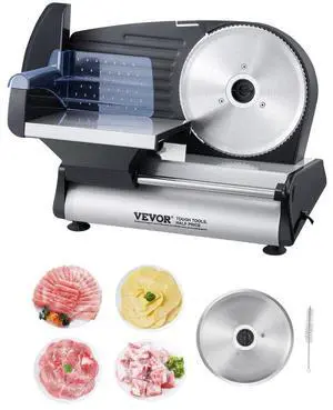 VEVOR Meat Slicer 180W 7.5" Electric Deli Food Slicer for Frozen Meat Bread Cheese
