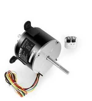 VEVOR 1/5HP RV AC Fan Motor AC115V 2.6A 1650RPM Single Phase with 5uf/370V Capacitor