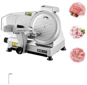 VEVOR Meat Slicer 180W 10" Electric Deli Food Slicer for Frozen Meat Bread Cheese