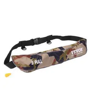 VEVOR Manual Inflatable Belt Pack for Adults PFD Green CO2 Cylinder Not Included