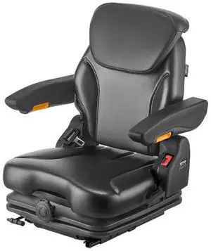 VEVOR Forklift Seat Fold Down Tractor Suspension Seat Adjustable Back & Headrest VEVOR Forklift Seat Fold Down Tractor Suspension Seat Adjustable Back & Headrest