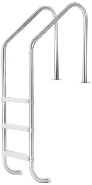 3-Step Stainless Steel Pool Ladder of 2 Handrails Loads 265 lb for 48-54 In Pool