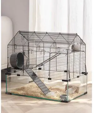 VEVOR Wire Hamster Cage Habitat 22.8in Pet Rodent Gerbil Mice Small Animal House