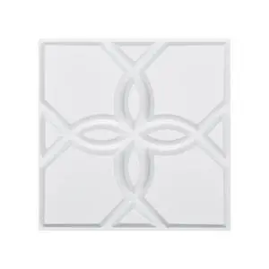 VEVOR 3D Wall Panels 33-Pack 11.81 x 11.81'' PVC 32 Sq.Ft Coverage Floral Matte White