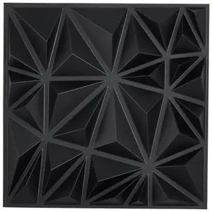 VEVOR 3D Wall Panels 33-Pack 11.81 x 11.81'' PVC 32 Sq.Ft Coverage Diamond Matte Black