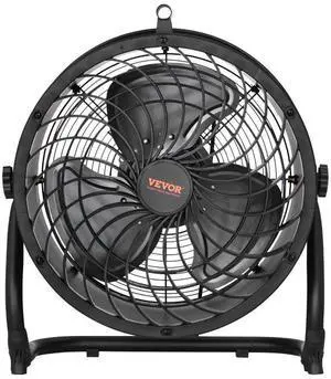 VEVOR 14 Inch Floor Fan 3 Speeds 360° Adjustable Tilt High-Velocity Industrial Fan