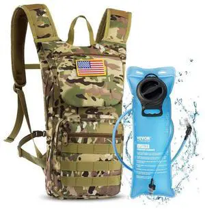 Tactical Molle Hydration Pack Backpack 3L Water Bladder Cycling Hiking Running
