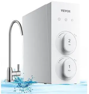 VEVOR Reverse Osmosis System 400 GPD 8-stage Tankless Under Sink Water Filter System