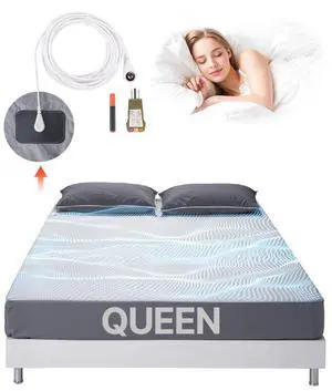 VEVOR Grounding Sheets Queen Size 95% Cotton + 5% Silver Fiber Earthing Fitted Sheets